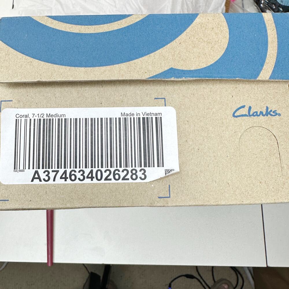 Clarks Cloudstepper Step June Shell Coral Slide Sandal Women 7.5M NIB - Picture 8 of 8